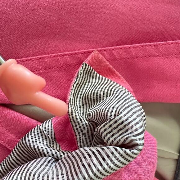 J Crew Womens 100% Linen Blazer Jacket Size 4 Pink Preppy Coastal Chic Office - Picture 11 of 12